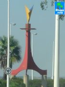 Escultura en Paseo Martimo. Huelva, Andaluca